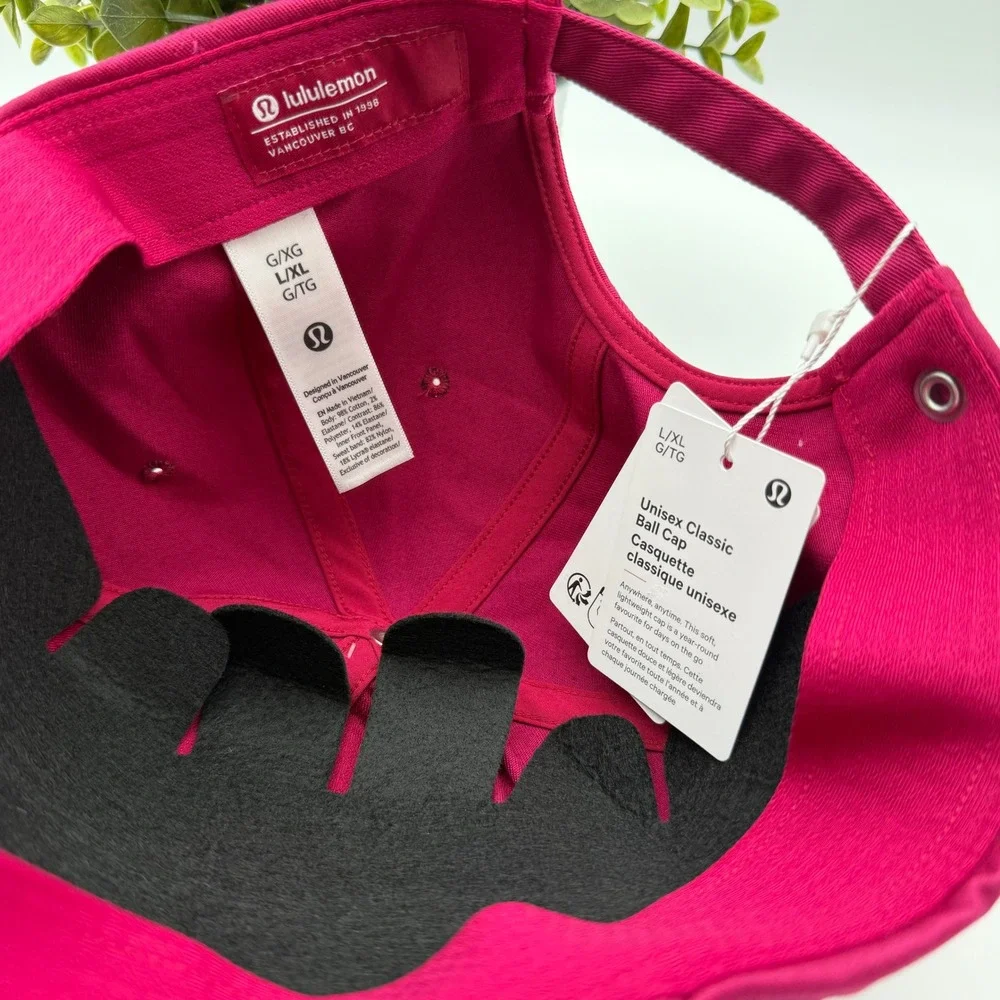 Lululemon Unisex Classic Ball Cap Berry Mist Pink Hat Size L/XL New NWT
